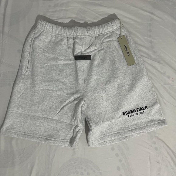 Essentials Men's Light Gray Athletic Shorts - Picture 1 of 4